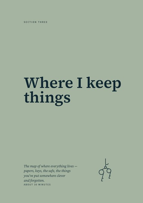 Section 3 divider — Where I keep things